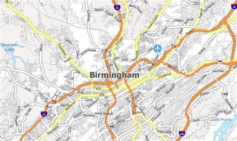 Birmingham Map, Alabama - GIS Geography