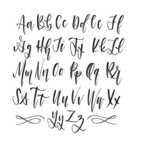 Modern Calligraphy Alphabet | Hand Lettering Alphabet | Lettering Fonts