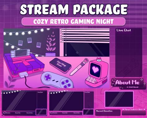 Animated Twitch Overlay Stream Overlay Package Cute Retro - Etsy in 2022 | Streaming, Twitch ...