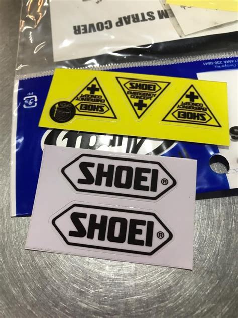 Shoei Emergency Stickers, Motorcycles, Motorcycle Apparel on Carousell