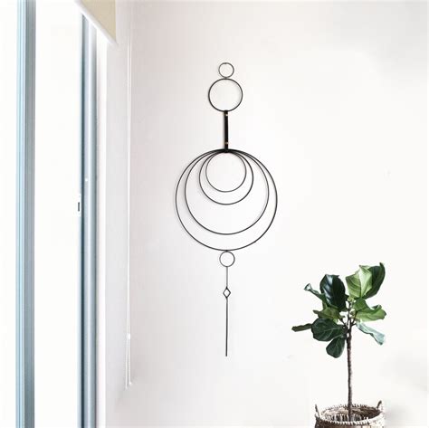 Geometric Metal Wall Art, Metal Wall Hanging, Geometric Wall Decor ...