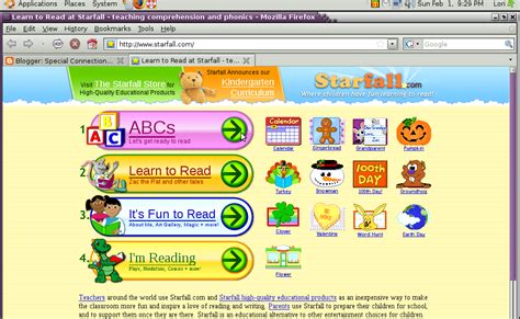 Computer Time: Starfall.com