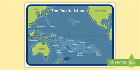 Pacific Islands Map Poster - Primary Resource (teacher made)