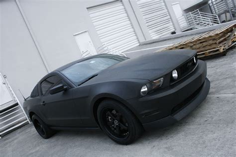 Ford Mustang Matte Black Car Wrap Fort Lauderdale Florida | Car Wrap ...