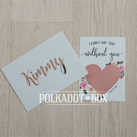 Bridal Party Scratch Cards for your bridal party proposals - South Africa