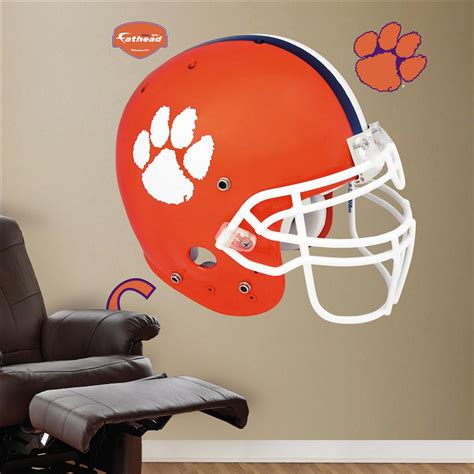 Clemson Helmet-Fathead | Helmet, Clemson, Sports wall decals