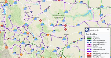 Montana road conditions + winter weather driving safety