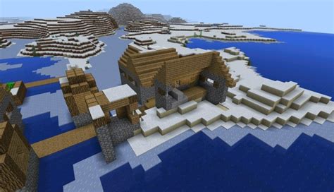 321681: Gliched Ice Village | Minecraft PE Seeds