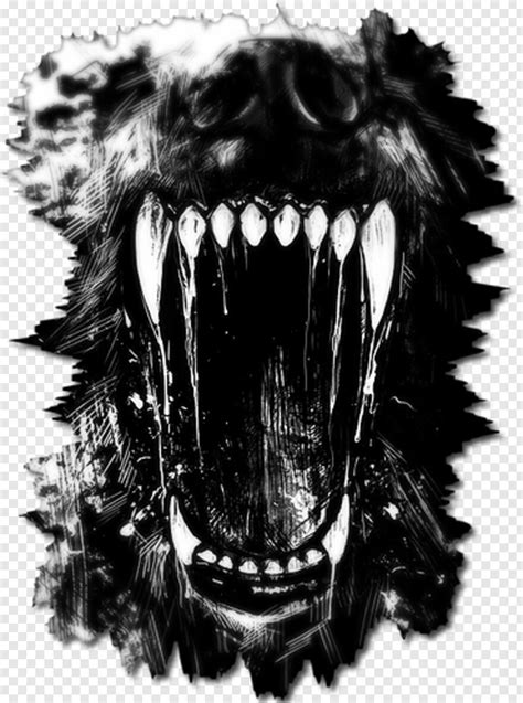 Wolf Teeth - Big Bad Wolf Tattoo, Png Download - 370x498 (#5539720) PNG ...