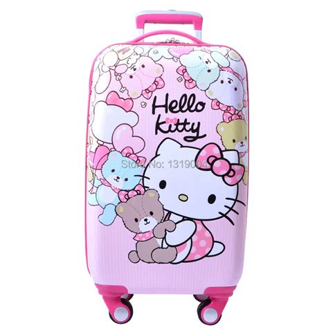 Wholesale!Children lovely hello kitty travel luggage case,20" pc ...