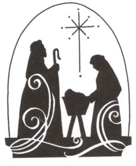 Religious Christmas Clipart Black And White | Free Images at Clker.com - vector clip art online ...