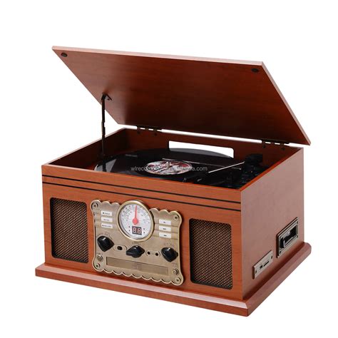 Hot Sell Vintage Wooden Retro Style Record Player With Cassette Cd Player - Buy Vinyl Turntable ...