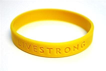 Official Live Strong Lance Armstrong Yellow Cancer LiveSTRONG Rubber ...