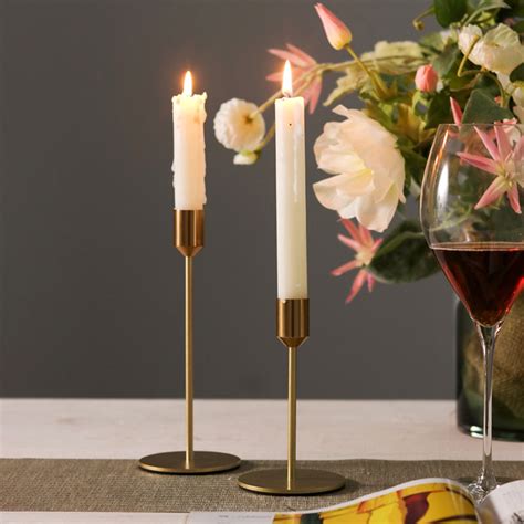 COUTEXYI Candle Holders, Gold Metal Candlestick Holders, Taper Candle Holders Decorative Candle ...