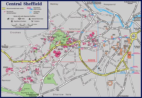 Central Sheffield Map - Sheffield England • mappery