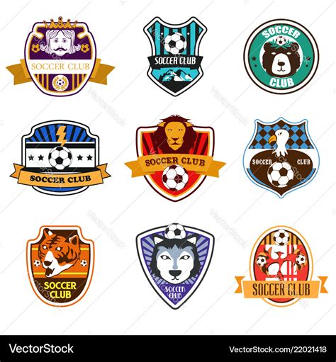 Soccer club logos Royalty Free Vector Image - VectorStock