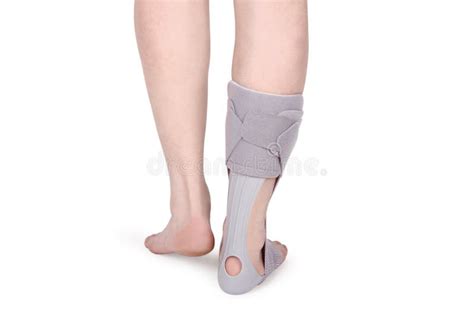 Orthopedic Ankle Brace. Medical Ankle Bandage Stock Image - Image of ...