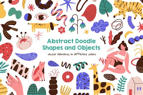 Abstract doodle shapes and objects | Animal Illustrations ~ Creative Market