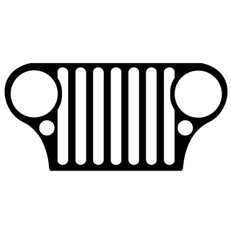 Jeep Grill Silhouette at GetDrawings | Free download