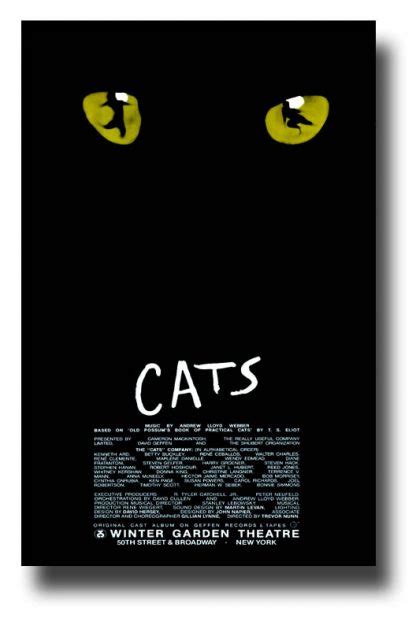 Cats Musical Poster Broadway 11 x 17 inches Ships SameDay from USA Winter Theatre Original Run ...