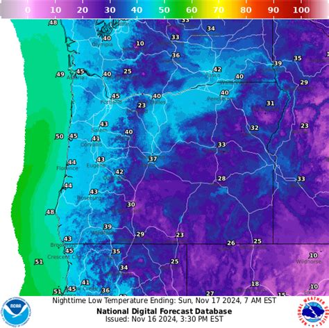 NOAA Graphical Forecast for Oregon