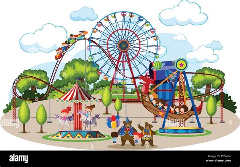 A map of theme park illustration Stock Vector Image & Art - Alamy