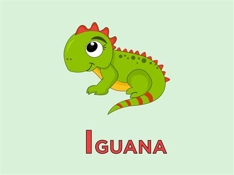 Iguana Animal for Alphabet I Graphic by doridodesign · Creative Fabrica