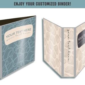 Powerpoint Binder Cover Templates, 10 Printable/editable Abstract Coversspines, Binder/planner ...