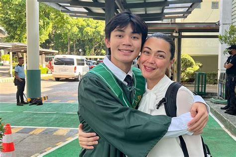 Jodi Sta. Maria, Iwa Moto, Pampi Lacson celebrate Thirdy's HS graduation | ABS-CBN News