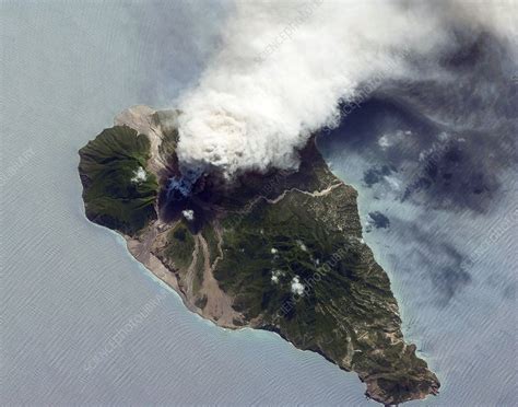 Soufriere Hills eruption, ISS image - Stock Image - C007/6717 - Science Photo Library