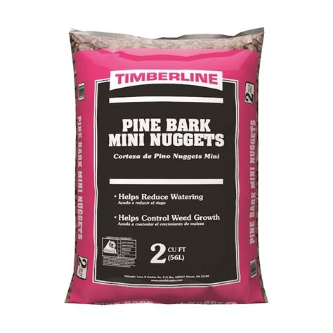 Timberline 2-cu ft All Natural Pine Bark Mini Nuggets in the Bagged Mulch department at Lowes.com