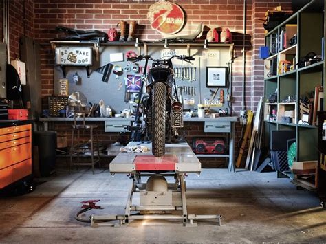 Motorcycle Garages Should be Man Caves | Ridezza | Motorcycle garage ...