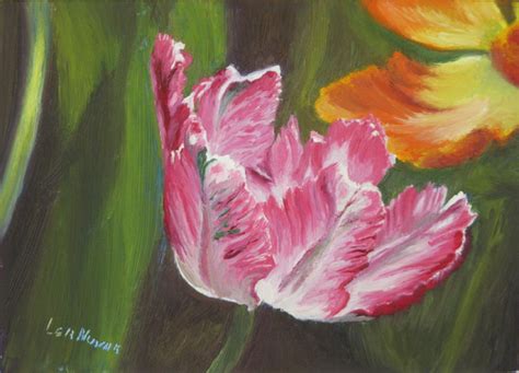 Parrot Tulips Playing Together Painting by Lea Novak - Fine Art America