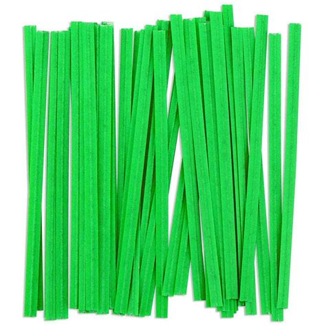 Pack of 24000 Paper Twist Ties 4" Long and 3/16” Wide. Green Twist Ties for Plastic Trash, Bread ...