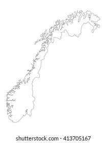 Map Scandinavia Medium Outline Stock Vector (Royalty Free) 2369181611 | Shutterstock