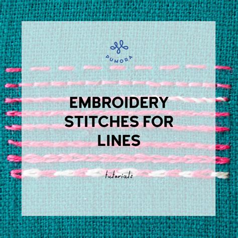 The best embroidery stitches for lines and letters