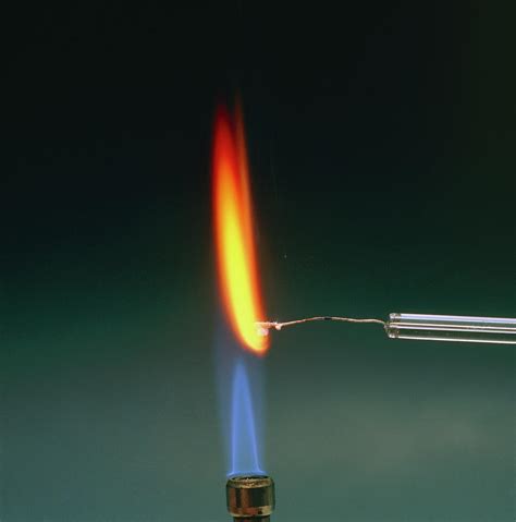 Performing A Sodium Flame Test Photograph by Jerry Mason/science Photo ...