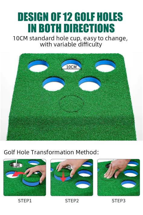 PGM GL022 two-way 12 holes portable mini golf courses artificial turf ...