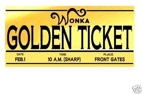 Editable Willy Wonka Golden Ticket Templates - ClipArt Best