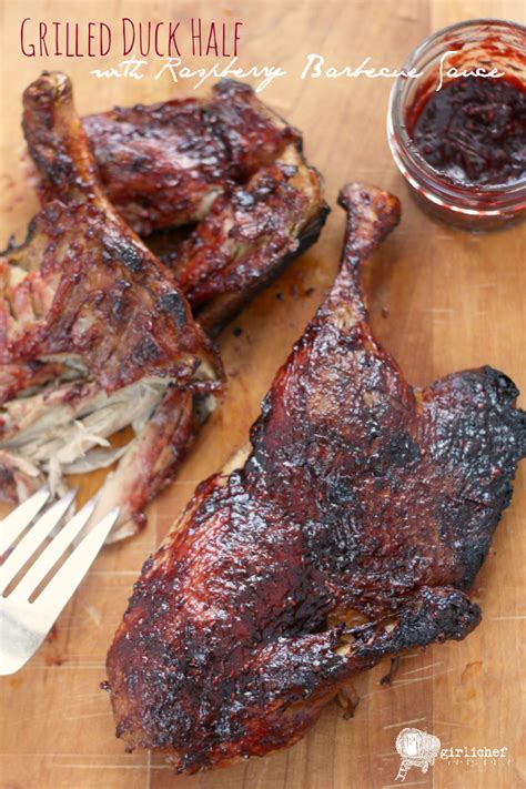 Grilled Duck Half w/ Raspberry Barbecue Sauce - All Roads Lead to the ...