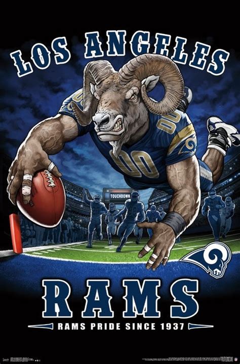 Los Angeles Rams "Rams Pride Since 1937" NFL Theme Art Poster - Liquid ...