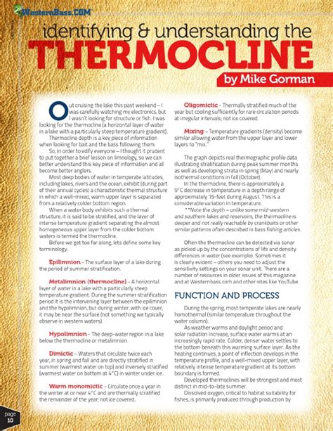 Identifying and Understanding Thermocline by Mike Gorman