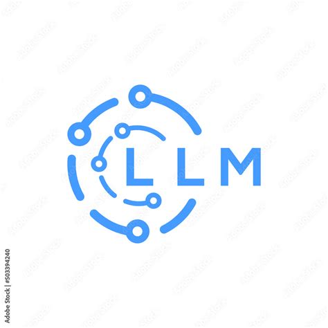 LLM technology letter logo design on white background. LLM creative ...