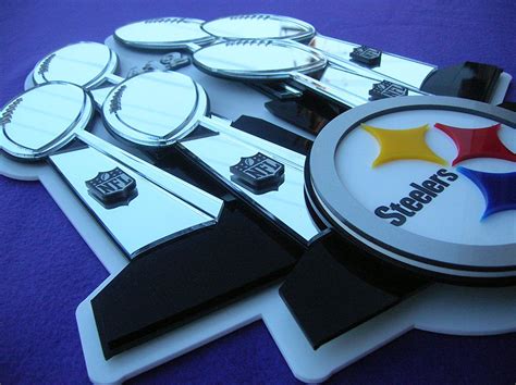 STEELERS 3D sign art SUPER BOWL Trophies football Men of | Etsy