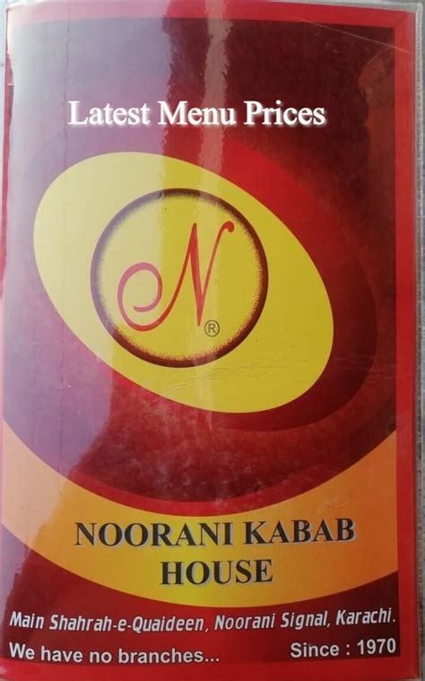 Noorani Kabab House Menu Prices - Fresh Menu Prices