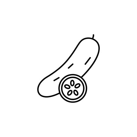 zucchini line vector icon illustration 23195600 Vector Art at Vecteezy