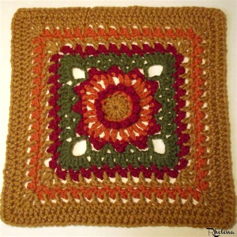 Picot Flower Crochet Granny Square | AllFreeCrochetAfghanPatterns.com