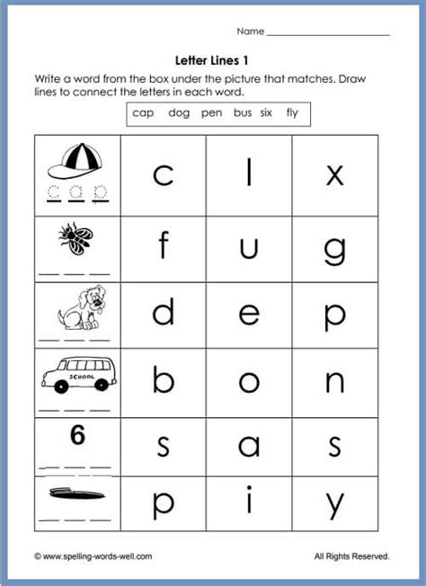 Grade 1 Spelling Words Worksheets - Worksheets Printable Free