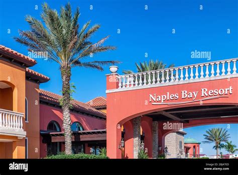 Naples Bay Resort Hotel and Marina at Naples in Florida Stock Photo - Alamy