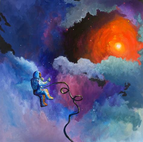 Astronaut Painting by J. Travis Duncan Outer Space Art